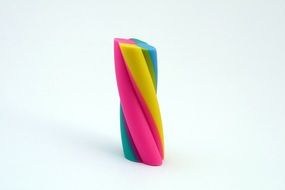 multicolored twisted eraser