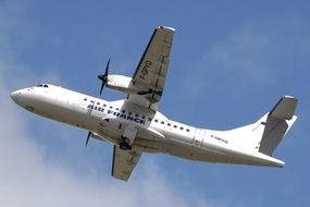 airplane of a company air france in flight in the sky