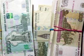 packs of Russian money