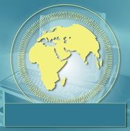 World Globe Banner drawing