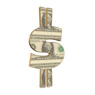 dollar sign on a white background
