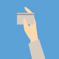 clipart of the Business Card in a hand