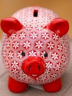 red ceramic Piggy Bank