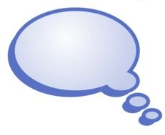 Blue Bubble Text drawing