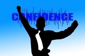 silhouette of a confident businessman