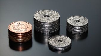 folded coins