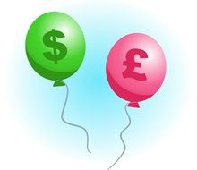 clipart of money symbols on the balloons
