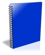 isolated blue binder