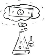 drawn chemical experiment