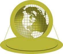 green logo with globe