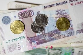 Ruble, Russian Money, Bills and Coins