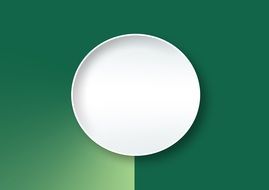 white button on a green background