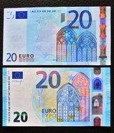 new and old banknotes of 20 euros