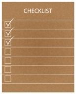 Brown checklist clipart