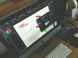 graphic template on screen