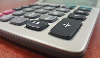 Closeup photo of Calculator