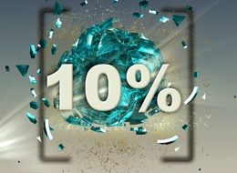 discount button with 10%