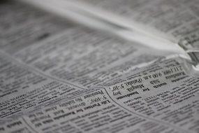 Closeup photo of Newspaper