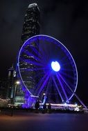 Ferris Wheel at night, Hong Kong