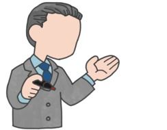 Man on seminar clipart