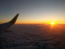 sunset view from the plane