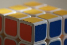 color cube closeup