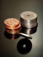 silver and gold coins