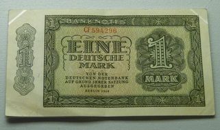 old banknote of germany