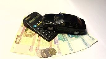 russian rubbles and calculater