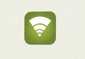 wifi sign on green background