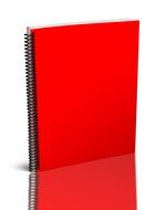 notebook with a red cover