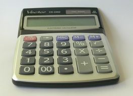 photo of grey calculator