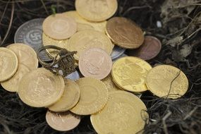 gold coins and valuables