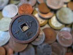 coin with a hole on euro coins