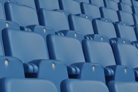 free Blue plastic seats on Stadium