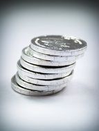 black and white photo of a coin tower