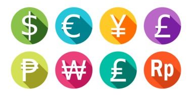 Different currencies clipart