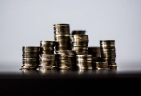 coin towers on the table