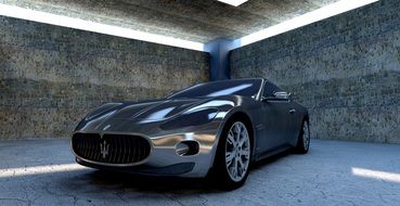 gray maserati parked