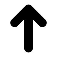 Black arrow up clipart