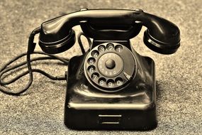 vintage photo of old phone