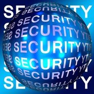 clipart of blue Security poster