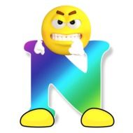 emoticon and letter N