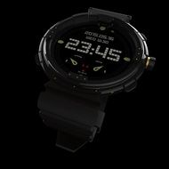 digital black watch close up