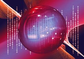 futuristic design of binary code