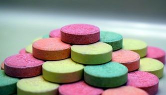 Colorful medical pills