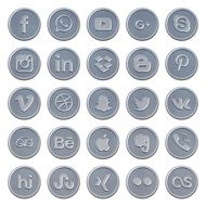gray badges with inscriptions on a white background