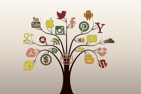 image of social networks on a tree