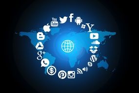 Social networks clipart