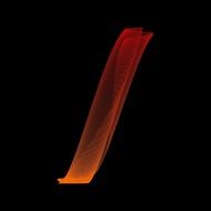 computer generated image of an alphabet letter on a black background